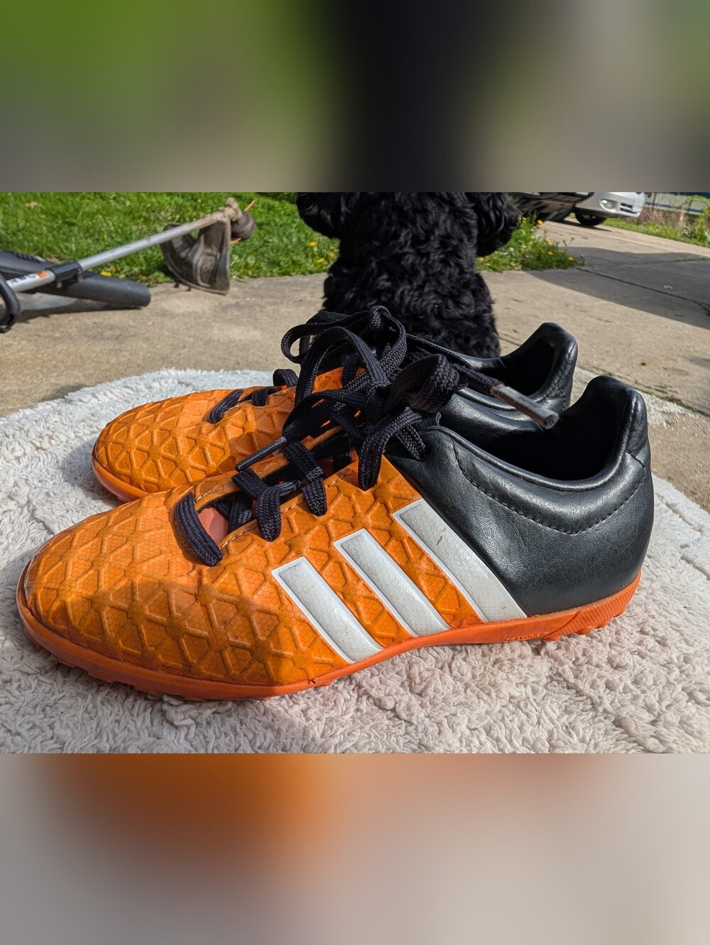 Adidas 15.4 Indoor Soccer Cleats Orange & Black Size 13